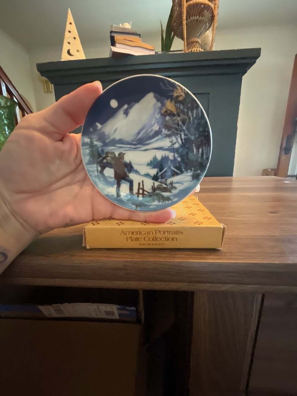 Vintage NOS Avon American Portraits Plate Collection The Rockies 4 Inch